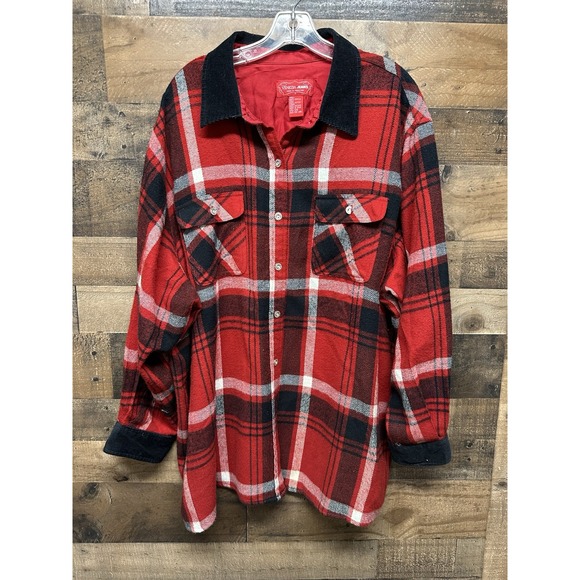 VTG Venezia Jeans Women's Long Sleeve Flannel Button‎ Up Size 26/28 - Picture 1 of 4